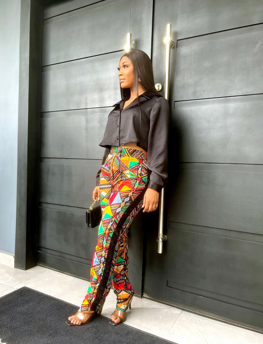 Tribal Pants with black trimming